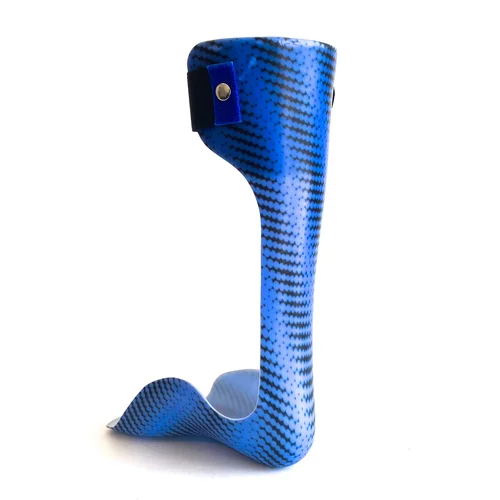 Finished blue orthotic transfer